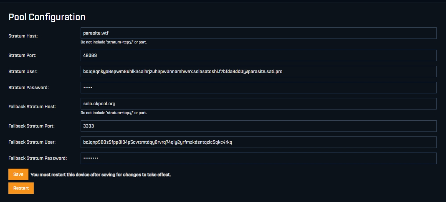 Configure Your ASIC Miners